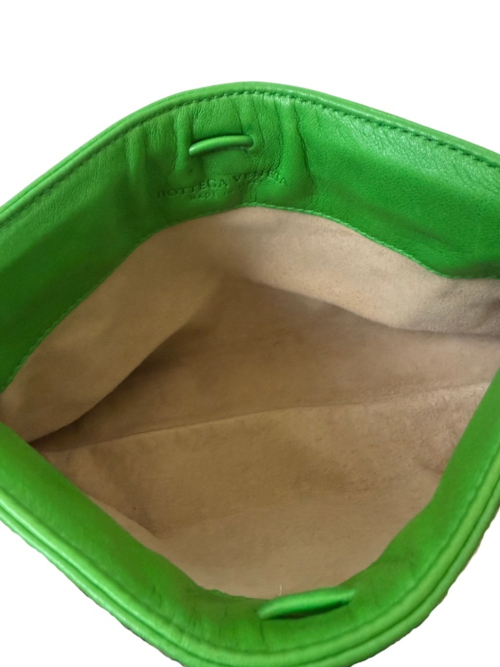 Vintage Bottega Veneta Intrecciato Green Leather Shoulder Bag - Picture 4 of 6